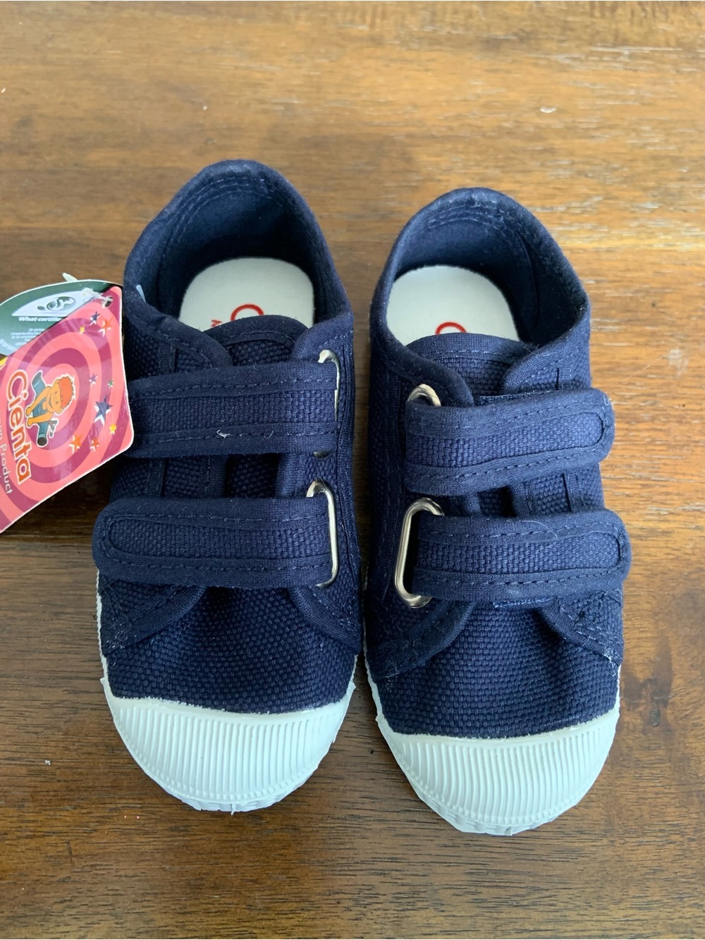 Cienta Kids EU24 Navy Canvas Velcro Sneakers - NWT